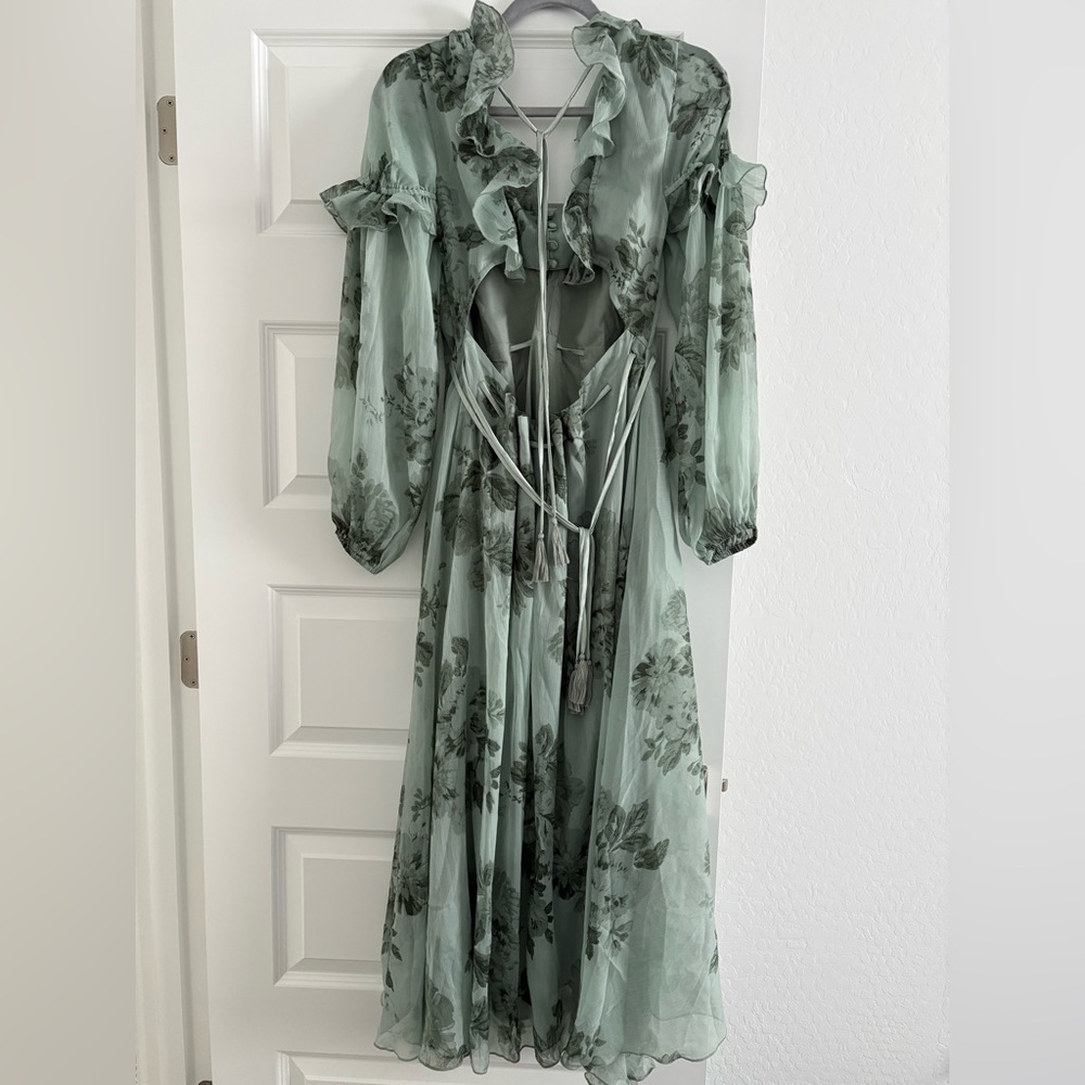 Floral Ruffle Midi Dress - Picture 2 of 16